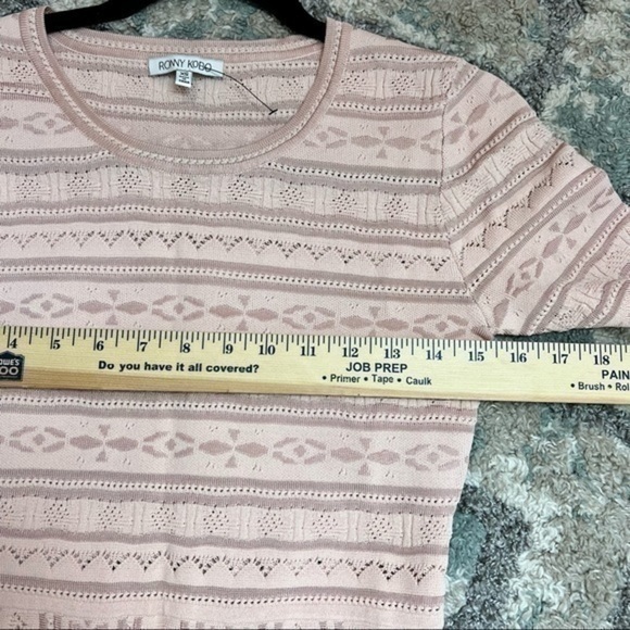 Ronny Kobo womens pink stretch Christina Pointelle dress size XS - Picture 12 of 16